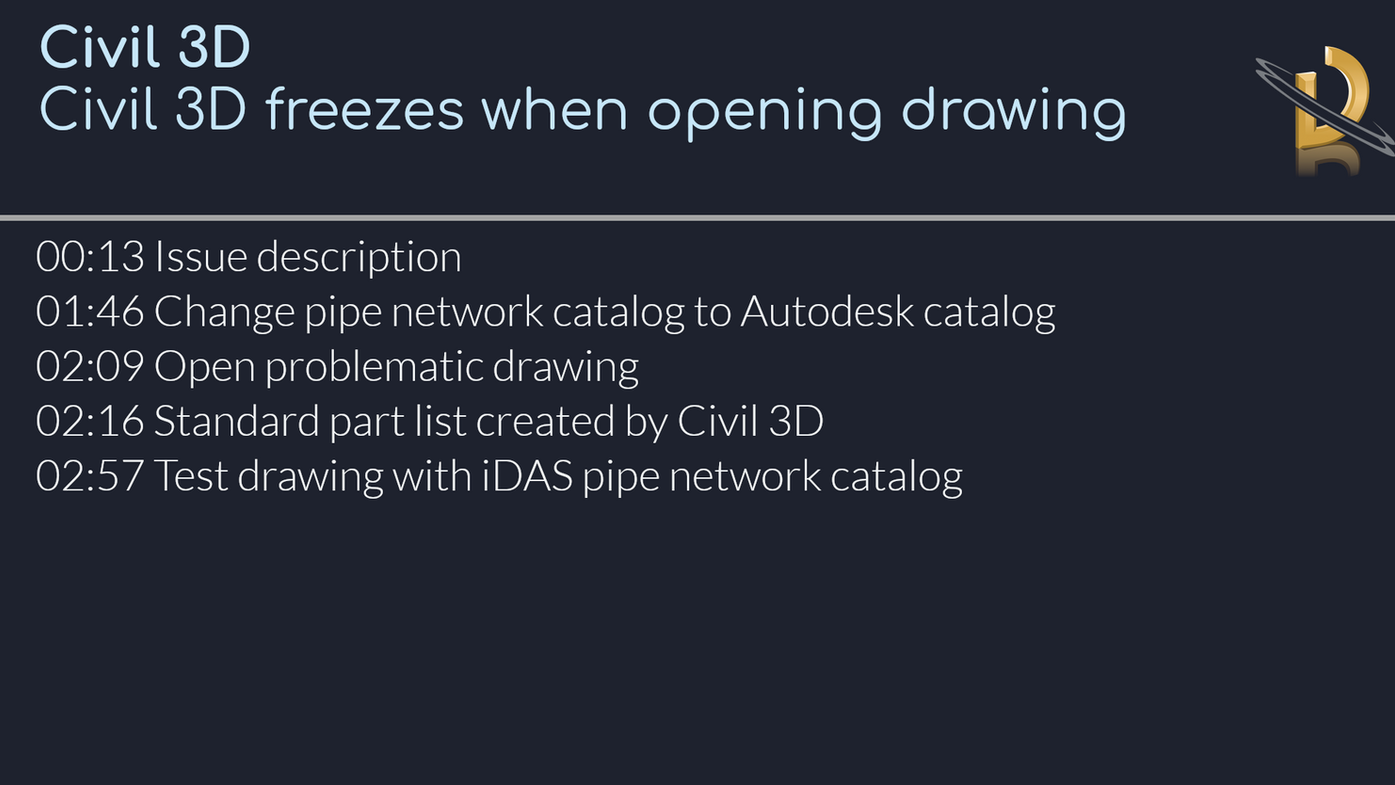 Civil 3D-Civil 3D freezes when opening drawing